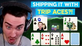 Surely He Won't Get Rivered With Trip Aces... | Blast-Off