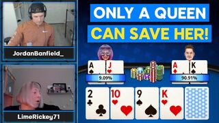 Can She Hit A Three-Outer On The River? | Play With Friends | 888poker