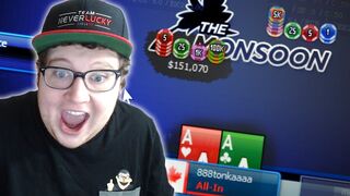 ACES ALL-IN PREFLOP FOR A MASSIVE STACK (tonkaaaap $55 Monsoon FINAL TABLE)