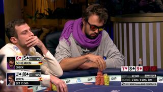 Flopped Straight Sends Schemion Packing (2017 WSOPE Main Event)