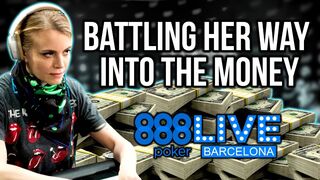 A HUGE MONEY BUBBLE BATTLE! 888Live Barcelona Day 2 | 888poker
