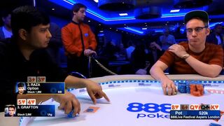 888poker LIVE London 2016 | Grafton's Rags Versus Raza's Treys