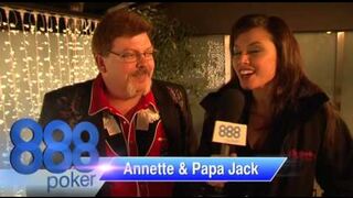 888 Poker - Annette with Papa Jack at the Irish Open 2010
