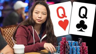 Pocket Queens For The Poker Queen WINNING Over $54,000 at Live Cash Game