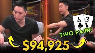 Luda Chris's $94,925 Cash Game Conquest: Two Pair Takes the Pot!