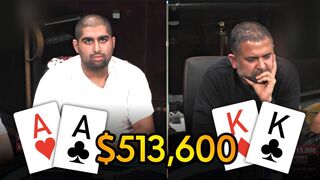 OVER $500,000 Pot Won at SUPER High Stakes Cash Game