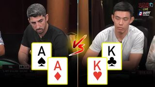 Pocket ACES vs. Pocket KINGS for $73,425 Pot at High Stakes Cash Game