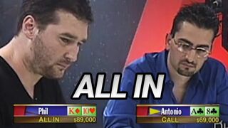 All IN Phil Hellmuth and Antonio Esfandiari