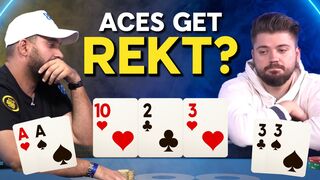 This Is Why You Don't MIN-RAISE Aces... | 888poker LIVE Bucharest