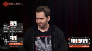 Uspenskii Out In 8th | Main Event Final Table | #MILLIONSRussia