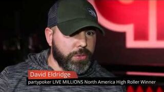 partypoker LIVE MILLIONS North America High Roller Winner: David Eldridge