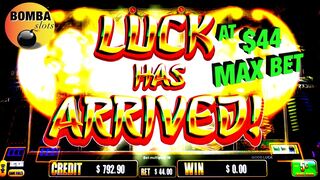LUCK ARRIVED on $44 MAX BET! Big Fu Cash Bats Bat Blessings & Dragon #Casino #LasVegas #SlotMachine
