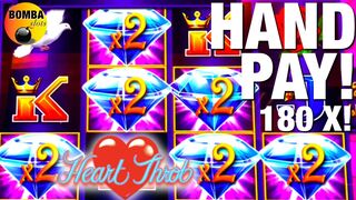 JACKPOT HANDPAY! 180 X! Heart Throb ~ Lightning Link ARIA Casino Las Vegas Slot Machine Win!