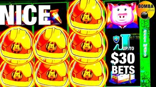 Lock it Link Challenge ~ Diamonds VS Huff N' Puff Las Vegas Casino Slot Machine Wins