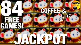 JACKPOT HANDPAY! 84 FREE GAMES! Gotta Love this Marvellous Mouse~ Coin Combo Coffee & Slots HUGE WIN