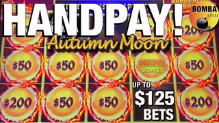 BIG WIN! Up to $125 Bets ~ HANDPAY JACKPOT on Autumn Moon Dragon Cash + Bungalow Suite Tour at Cosmo