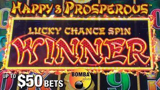 Lucky Chance Spin WINNER! Happy & Prosperous ~ Dragon Cash at The Cosmo Las Vegas Slot Machine Play