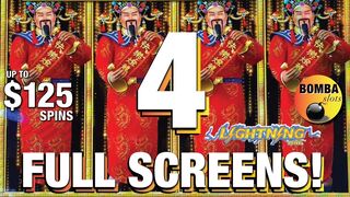 HANDPAY JACKPOT! LANDED 4 FULL SCREENS! Up to $125 BETS????HAPPY LANTERN VS $4500 Casino Slot Machine!