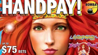 $50 BET HANDPAY JACKPOT!????????‍♀️Magic Pearl & Happy Lantern Lightning Cash Slot Play Win~Wynn Las Vegas