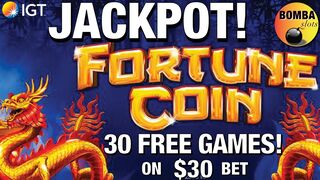 30 FREE GAMES on $30 BET! HANDPAY JACKPOT on Fortune Coin at The Cosmopolitan in Las Vegas !