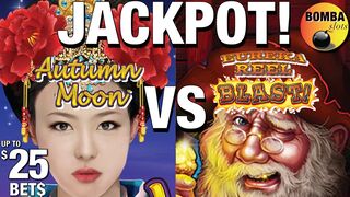 BIG WIN! ???? Eureka Reel Blast VS Autumn Moon ???? ~ Dragon Cash Casino Live Slot Play at Wynn Las Vegas