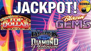 JACKPOT ???? Blazin' Gems ???? Black Diamond ????Double Top Dollar 3 Reel Spinnin' at The Cosmo in Las Vegas????