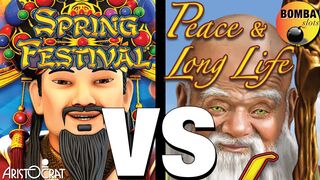 ????Spring festival VS ???? Peace and Long Life Dragon Link at The Cosmopolitan in Las Vegas Slot Machine