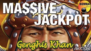 HUGE JACKPOT ???? ???? GENGHIS KHAN ???? Dragon Link Casino Slot Win In Las Vegas & It's Cosmo Pool Season ????