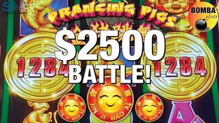BATTLE on ???? Prancing Pigs ???? at the Cosmopolitan in Las Vegas $2500 in! Slot Machine at the Casino ????