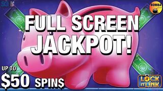 FULL SCREEN on ???? Piggy Bankin' ???? Lock It Link JACKPOT at The Cosmo Las Vegas - Casino Slot Machine ????
