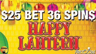36 FREE SPIN$ on???? Happy Lantern ???? Lightning Link with $25 BETS at Aria Casino Slot Machine Play