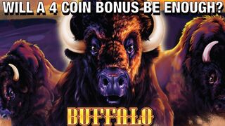 ???? Buffalo Gold Part 2 ???? Forcing it Into a 4 Coin Bonus! Is it Enough?! Casino Slot Machine Play