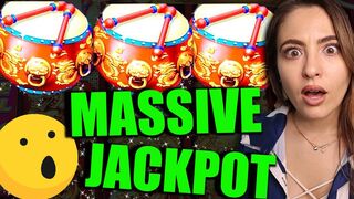 MASSIVE JACKPOT on DANCING DRUMS High Limit Slot Machine
