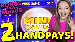 2 JACKPOT HANDPAYS on Magic Pearl Lighting Link! Bonus in a Bonus!!