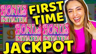 BEGINNERS LUCK! JACKPOT HANDPAY on Grand Monarch Game in Vegas!