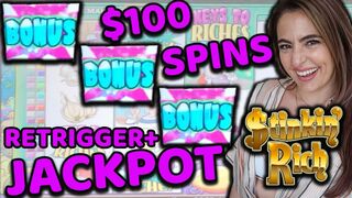 I BET $100 & WON a JACKPOT HANDPAY w/35 BONUS GAMES on a SLOT MACHINE in VEGAS!