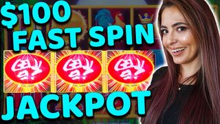 $100/FAST SPIN in Las Vegas on Dragon Cash Hits JACKPOT HANDPAY!