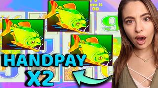 Fishing For Piranhas! 2 HANDPAY JACKPOTS on Brazil!