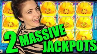 2 MASSIVE JACKPOT HANDPAYS on Huff n Puff!