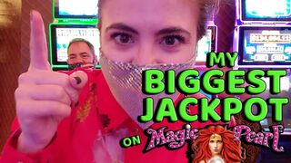 My BIGGEST Handpay Jackpot EVER on Magic Pearl Lightning Link!