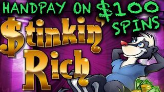 $100/SPINS ONLY! HANDPAY JACKPOT on Stinkin' Rich Game in Tampa!