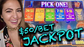 BIG HANDPAY! $50/BET Slot Machine JACKPOT on ULTIMATE FIRE LINK in Las Vegas!