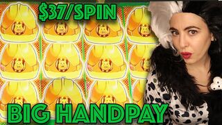 $37/SPIN! BIG HANDPAY JACKPOT on HUFF n PUFF Slot in Las Vegas!